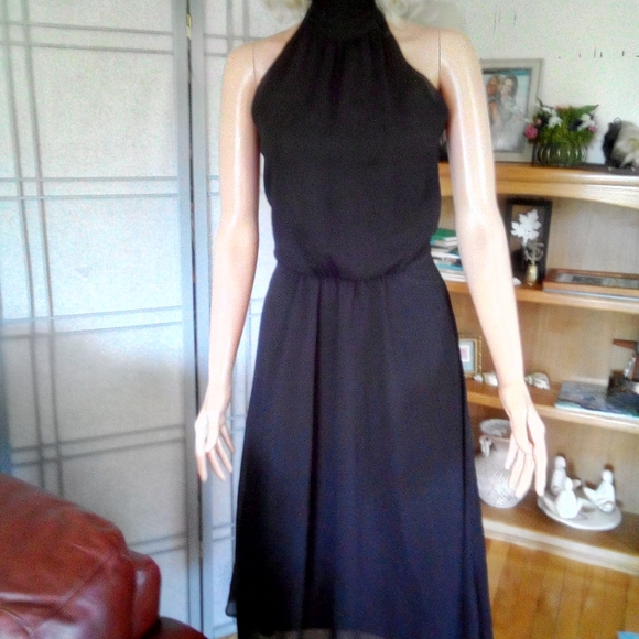 Esprit Dresses & Skirts - Unique high neck lined flared bottom dress